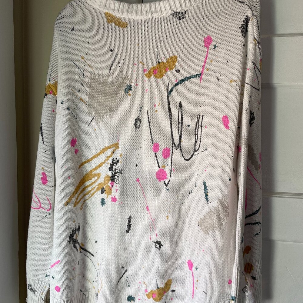 Abstract Print Women's Sweater - Picture 2 of 3